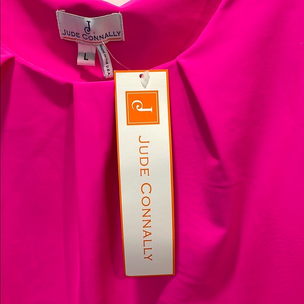 Jude Connally NWT Women's Jenna Hot Pink Sleeveless Top, size large. - Picture 4 of 5